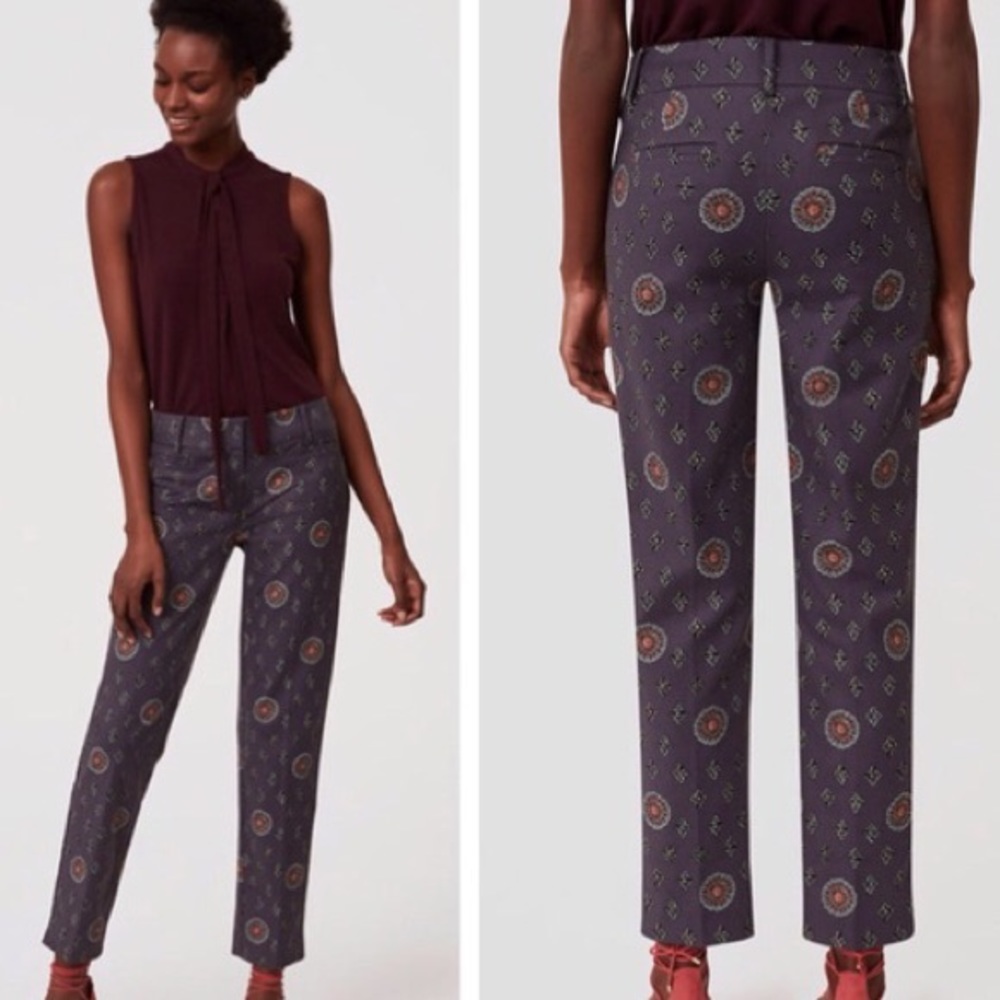 Loft Medallion Julie Cropped Pants - Size 12